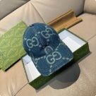 Gucci GG Denim Baseball Cap Blue hat Yupoo AAAA+