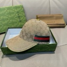Gucci baseball cap with web stripe Beige Brown Red Green hat Yupoo AAAA+