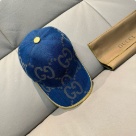 Gucci blue with beige trim hat 001 Yupoo AAAA+