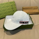 Gucci logo jacquard baseball cap White hat Yupoo AAAA+