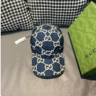 Gucci logo print baseball cap Navy Blue Cream hat Yupoo AAAA+